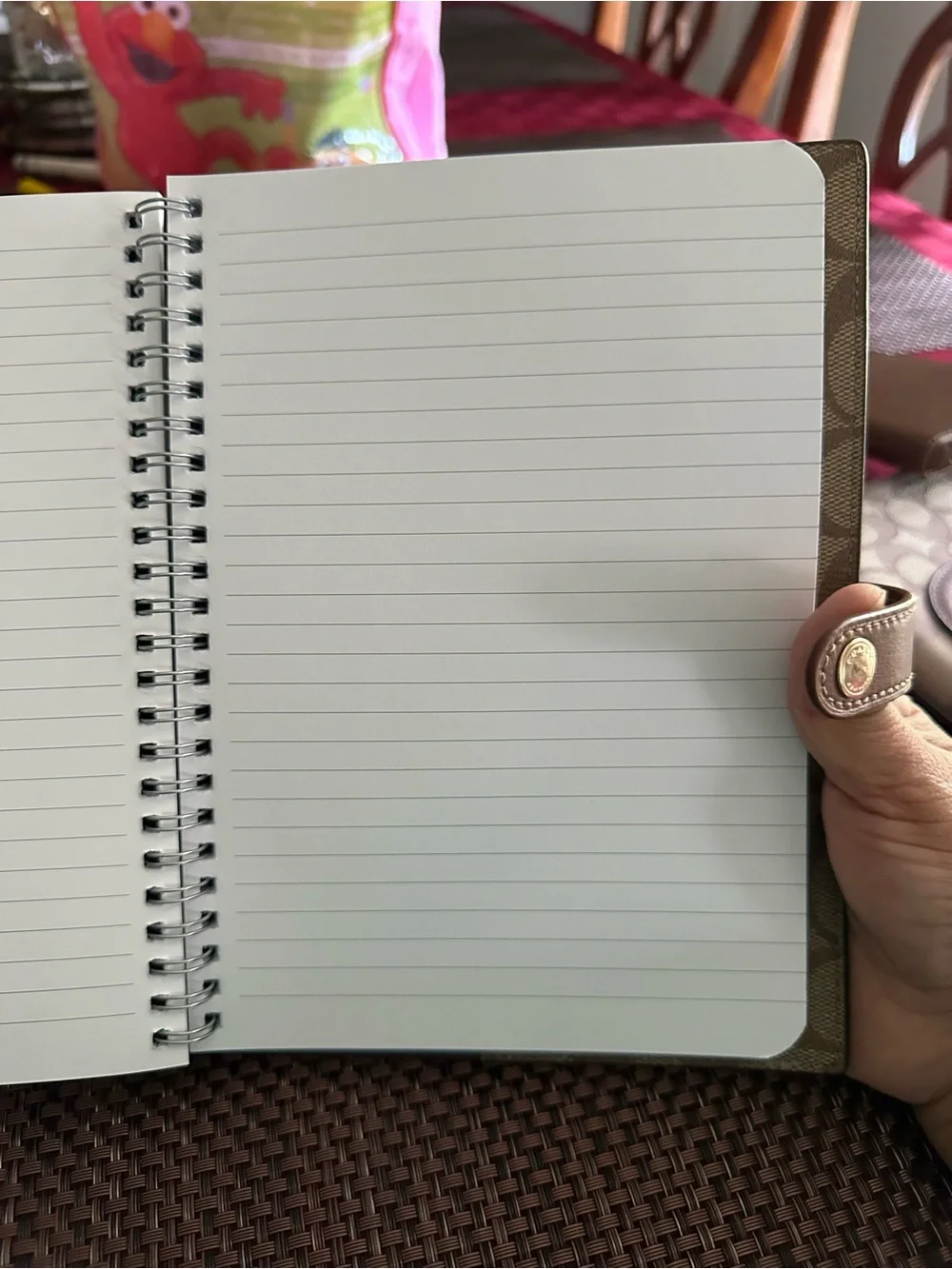 Coach Snap Notebook in signature Canvas